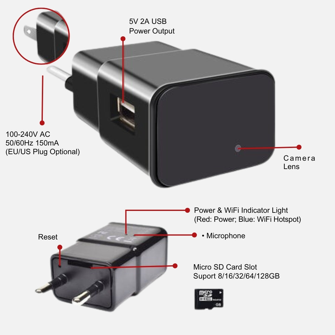 Surveillance USB-oplader