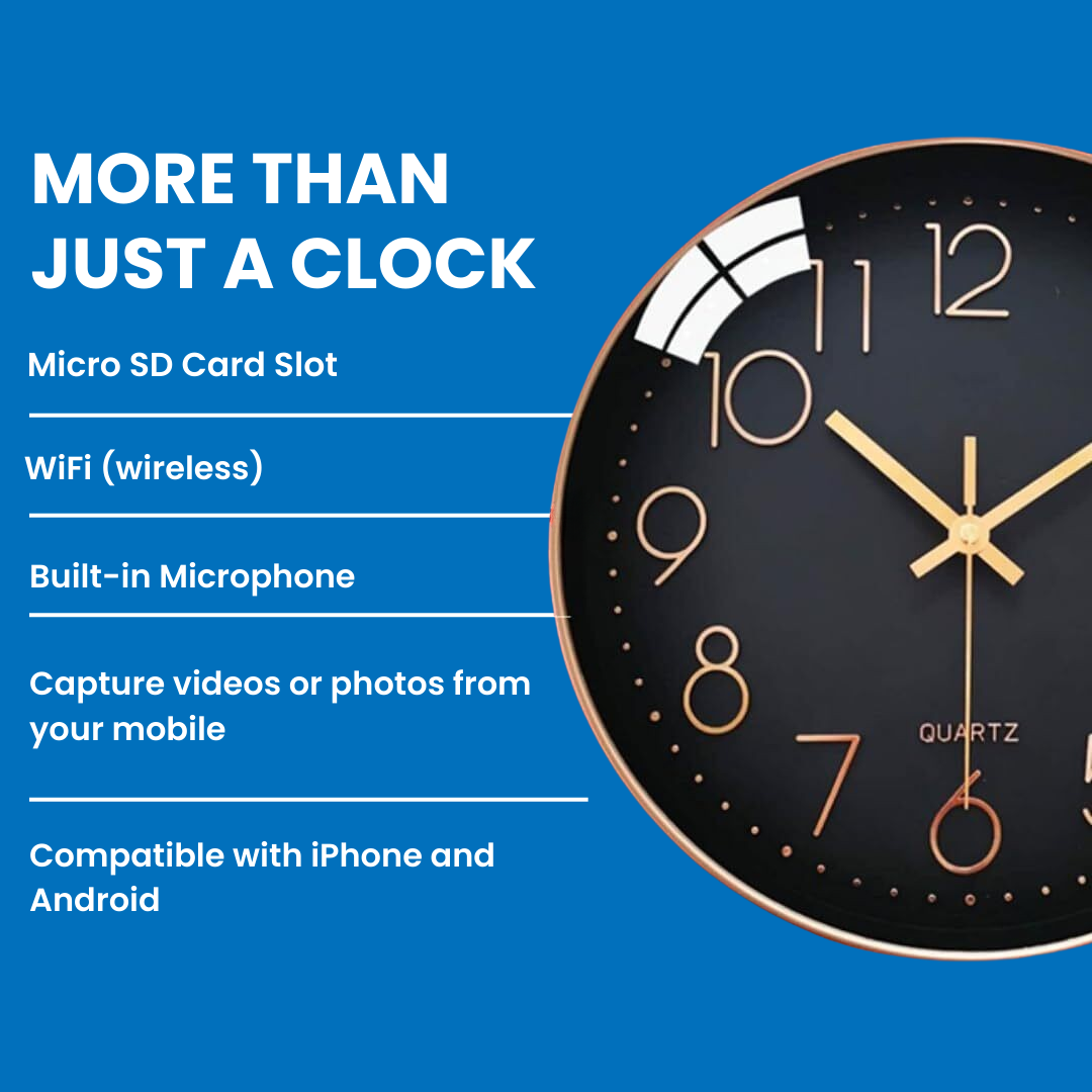 Wall Clock with WiFi Camera