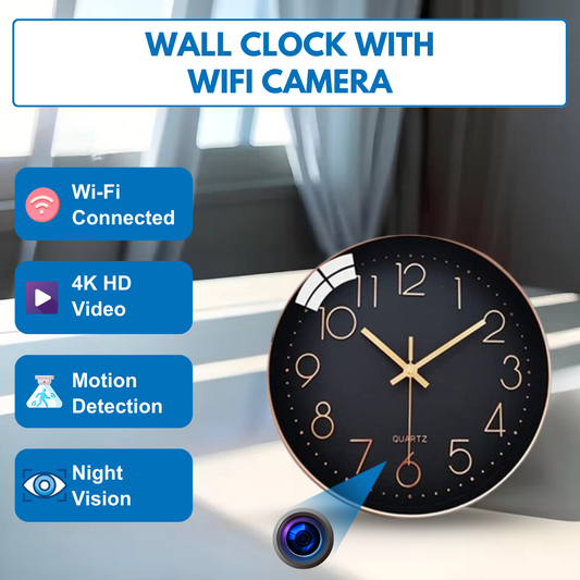 Wall Clock with WiFi Camera